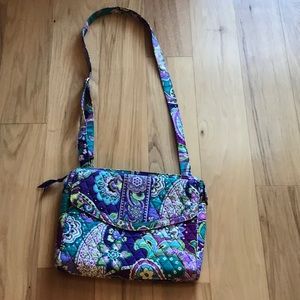 Vera Bradley Purple Paisley Computer Case Bag NWOT